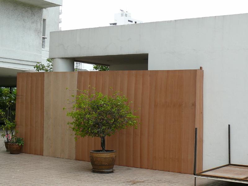 P1000147.JPG - The construction fence was erected yesterday.