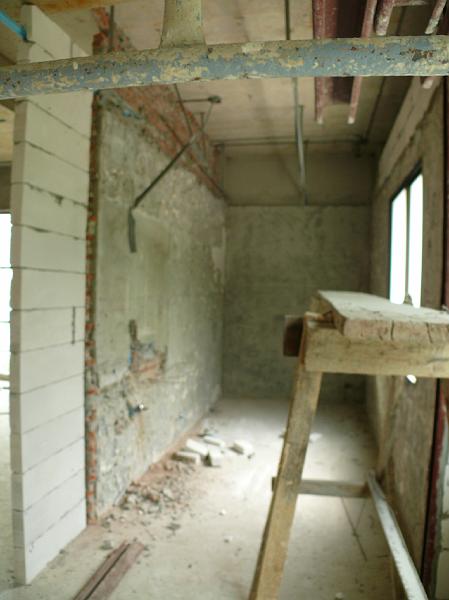 P1000312.JPG - The guest bath has been extended to accommodate a closet and the laundry area.