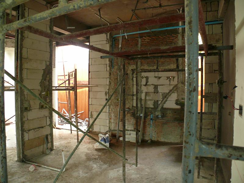 P1000380.JPG - The kitchen and entrance as viewed from the living room.