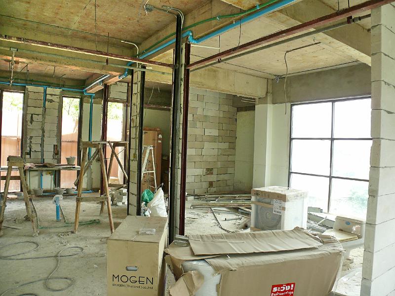 P1000450.JPG - The full height window is the showpiece for my work area. Just past that window at rear is the master bedroom.