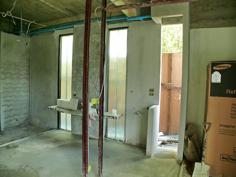 P1000498.JPG - The openable window has not yet been installed into the master bath area. This will be a key part of our cross ventilation.