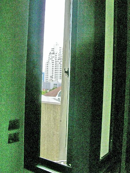 P1000529.jpg - A view through the bedroom casement window.