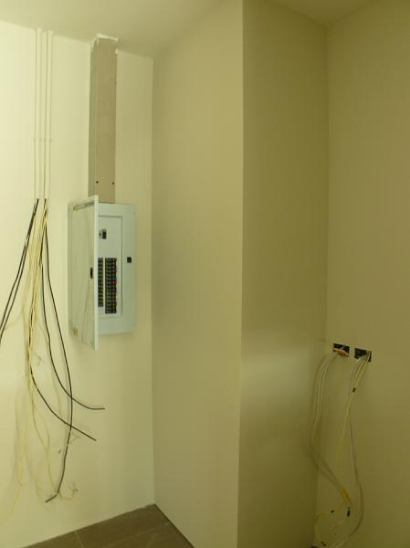 P1000736.JPG - The utility room also got fresh coats of paint. Soon our networking, video and audio equipment will occupy this area. (Along with kitchen cupboard items.)