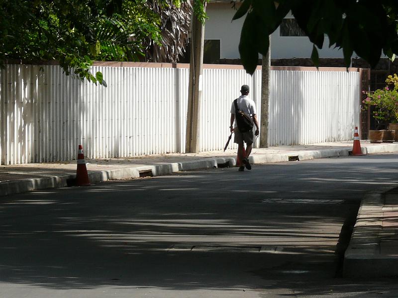 P1000128.JPG - Jon heads down Soi 53 almost at Habitat.