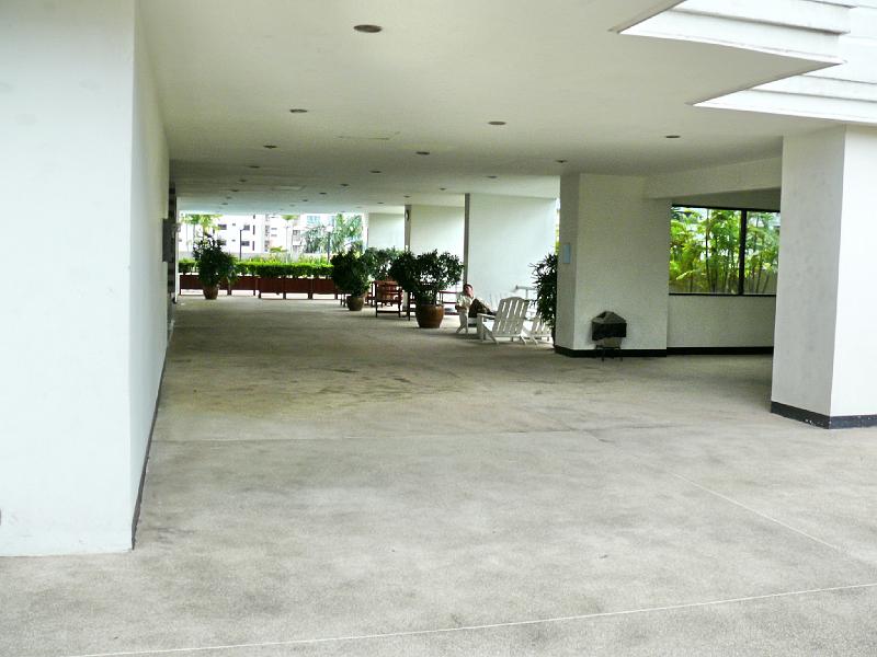 P1000073.JPG - The breezeway northward as viewed from our condo entranceway.